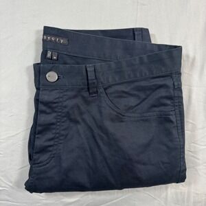 Theory Haydin Writer Pants Dark Navy Men's 36 Cotton Blend Stretch Perfomance
